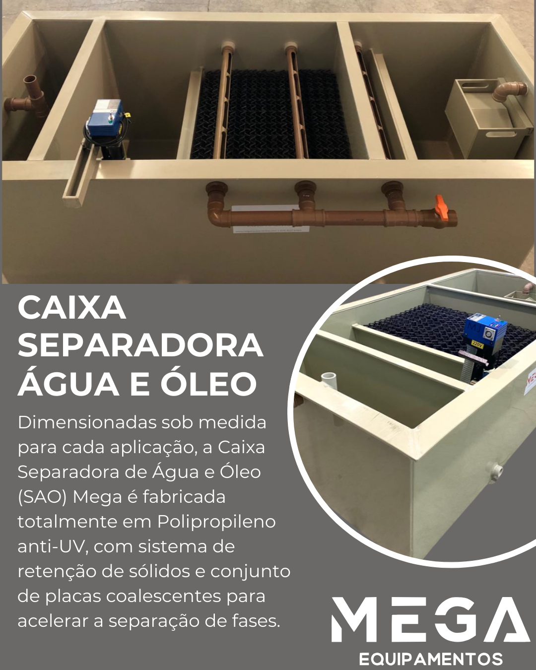 caixaseparadora-aguaeoleo-TratamentoDeEfluentes-Polipropileno-MegaEquipamentos